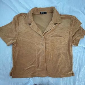 Orange collared shirt